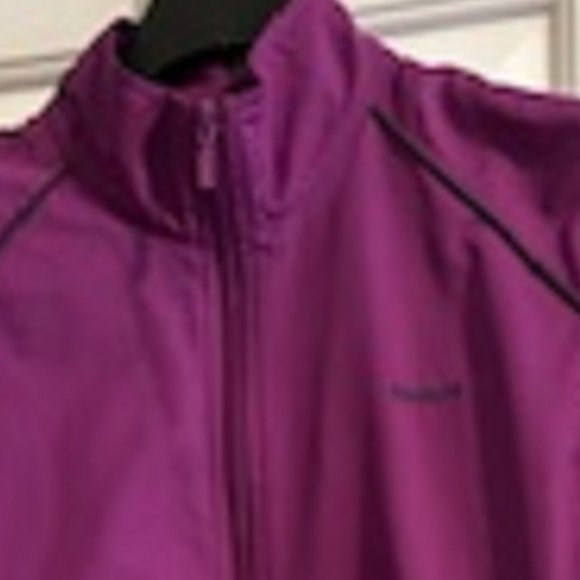 Women Reebok Jacket (Purple, Gray Trim) Size Medium Zipper Enclosure Active Wear - Picture 2 of 4